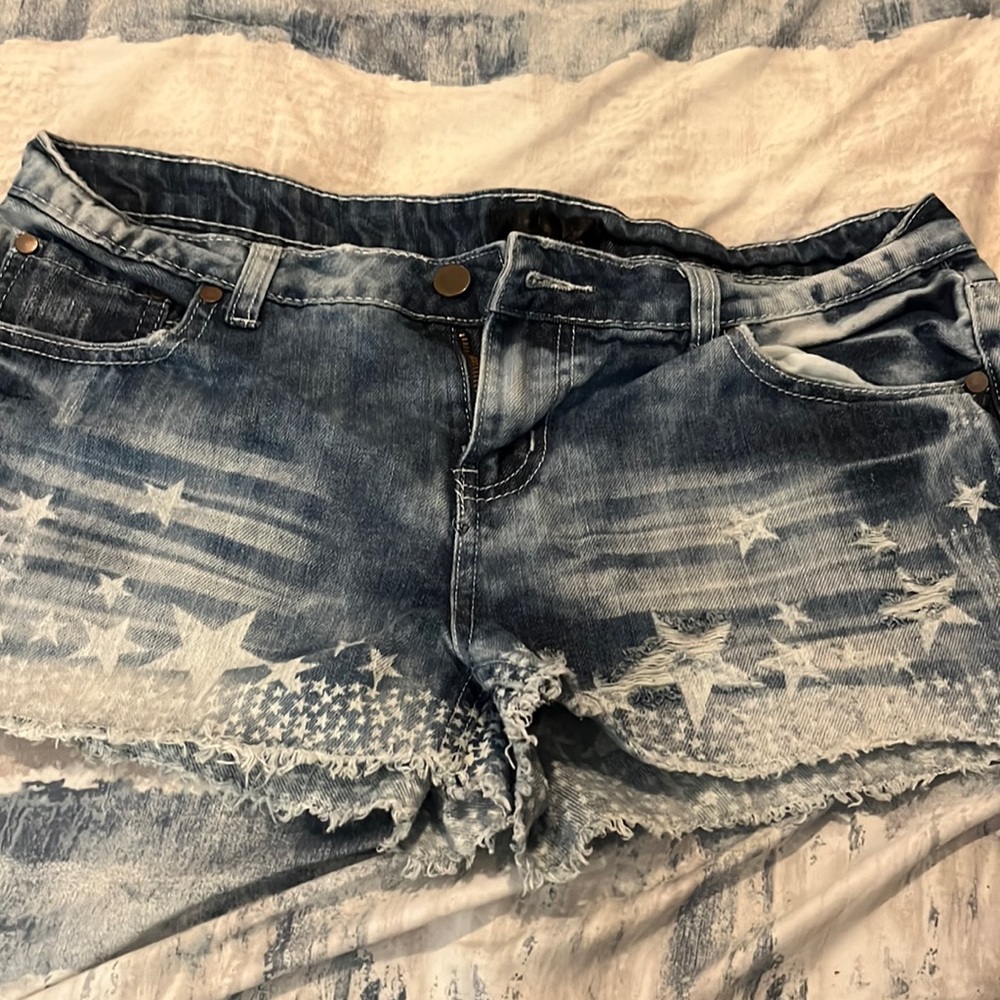 Destroyed Denim jean shorts